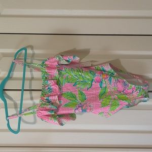 Lilly Pulitzer NWT Fiesta One Piece Bathing Suit Size 4 Don't Stop Beleafing